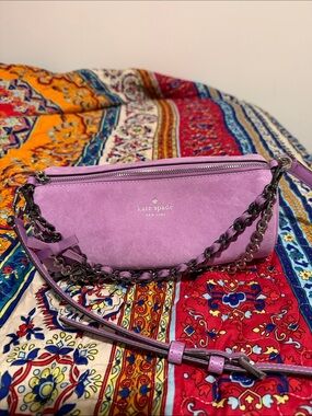 Kate Spade Lavender Suede Crossbody Bag